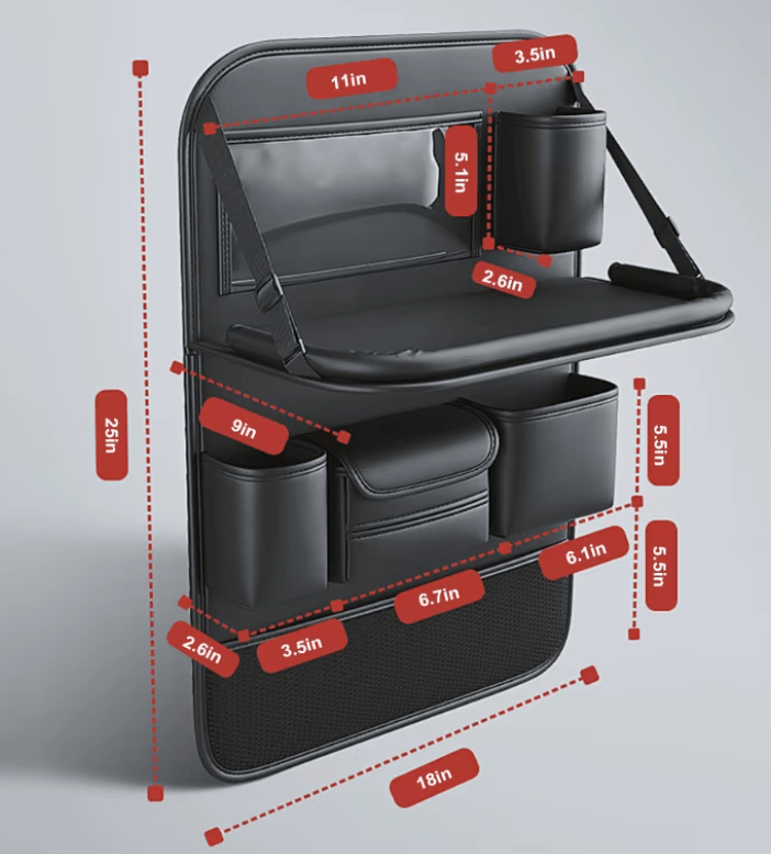 Car Backseat Organizer with Foldable Table - Easy Life
